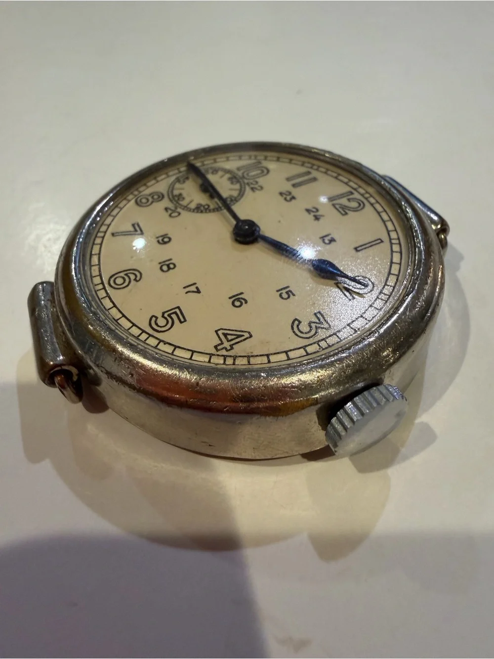 Vintage Kirovskie USSR Soviet Mechanical Wristwatch 24 Hour Dial Small Seconds